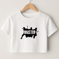 Splatter Text - Bust Band Crop Top