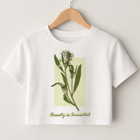 Beauty Is Immortal Press Flower Crop Top