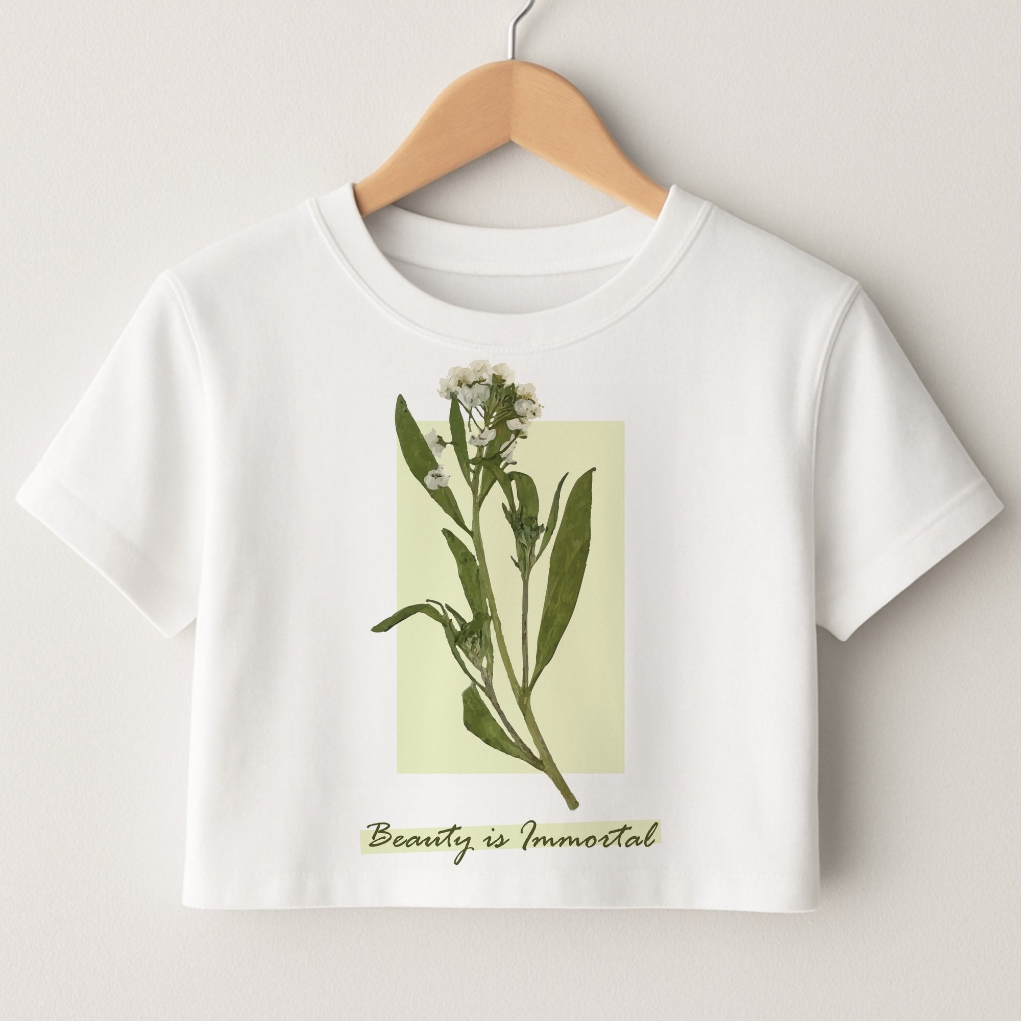 Beauty Is Immortal Press Flower Crop Top