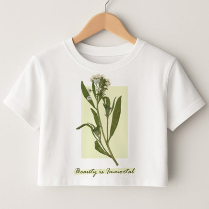 Beauty Is Immortal Press Flower Crop Top