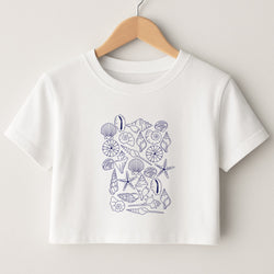 Sea Shells - Clean Girl Aesthetic Crop Top