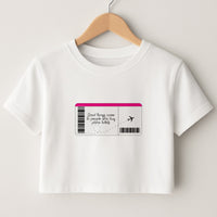 Buy Plane Tickets - Travel Crop Top