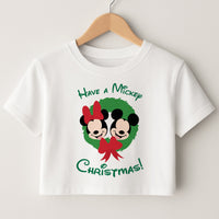 Have A Mickey Christmas Crop Top