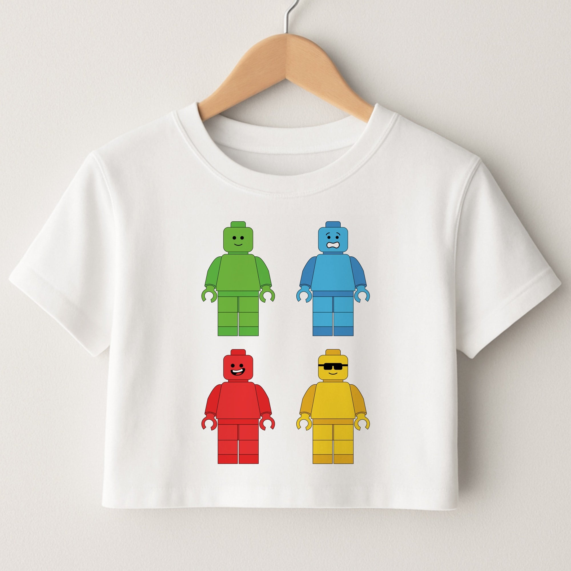 Bricks Figures Rainbow Crop Top