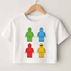 Bricks Figures Rainbow Crop Top