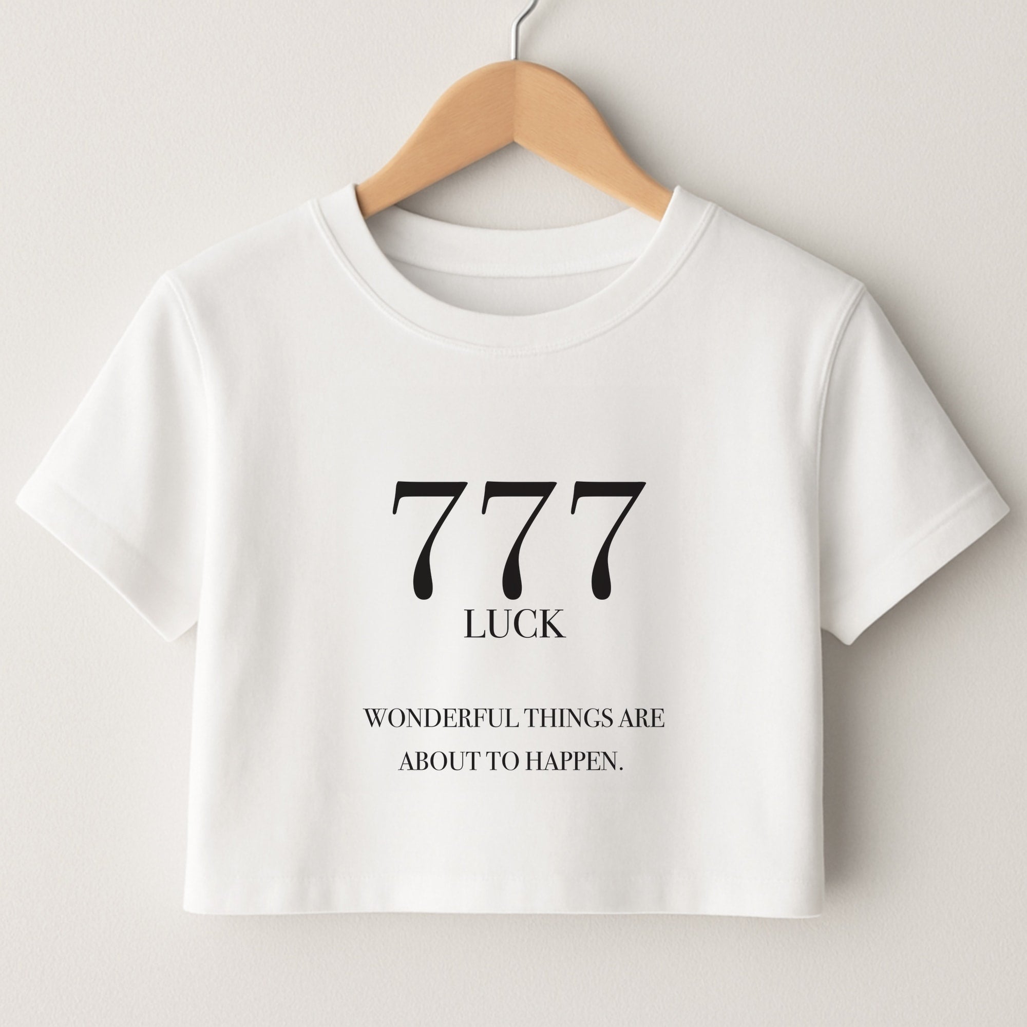 777 - Angel Numbers Crop Top