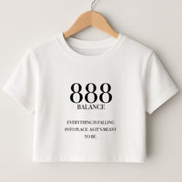 888 - Angel Numbers Crop Top