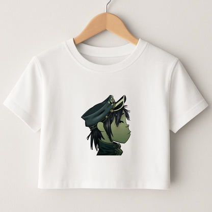 Green 2d Crop Top