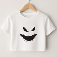 Green Face Crop Top