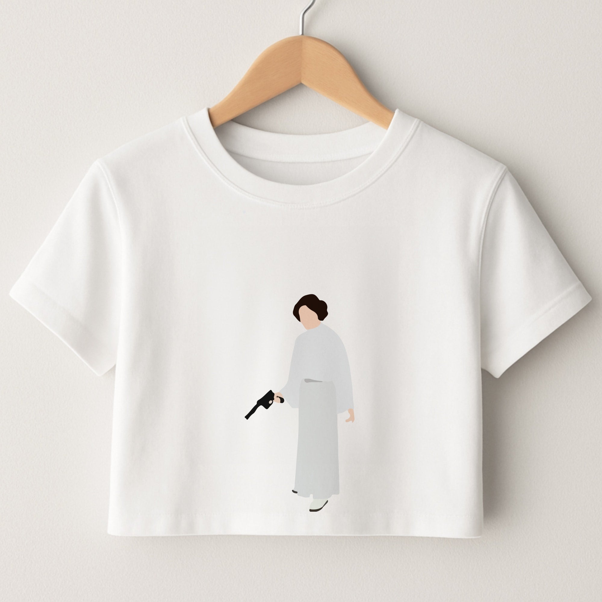 Leia Faceless With Gun Crop Top