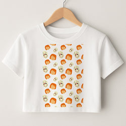 Chucky And Jason Pattern - Halloween Crop Top