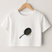 All A Girl Needs Is A Frying Pan Crop Top 1