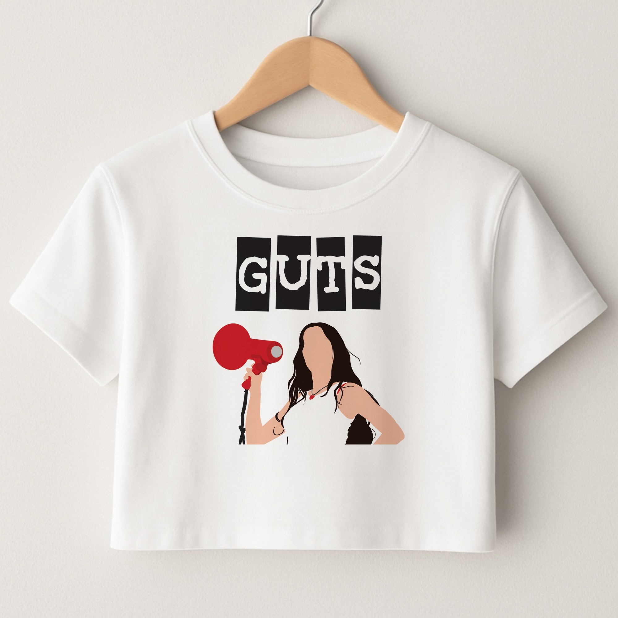 Olivia Red Megaphone Crop Top