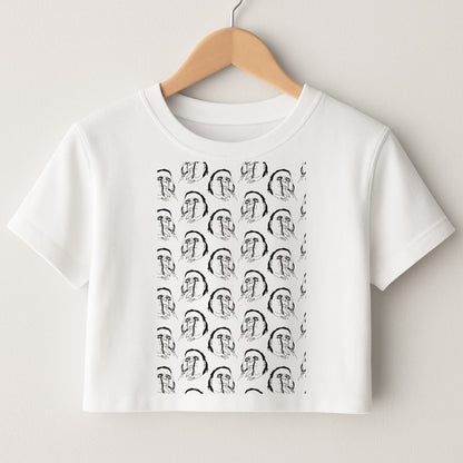 Michael Myers Pattern Crop Top