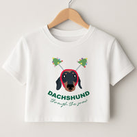 Dachshund Through The Snow Crop Top