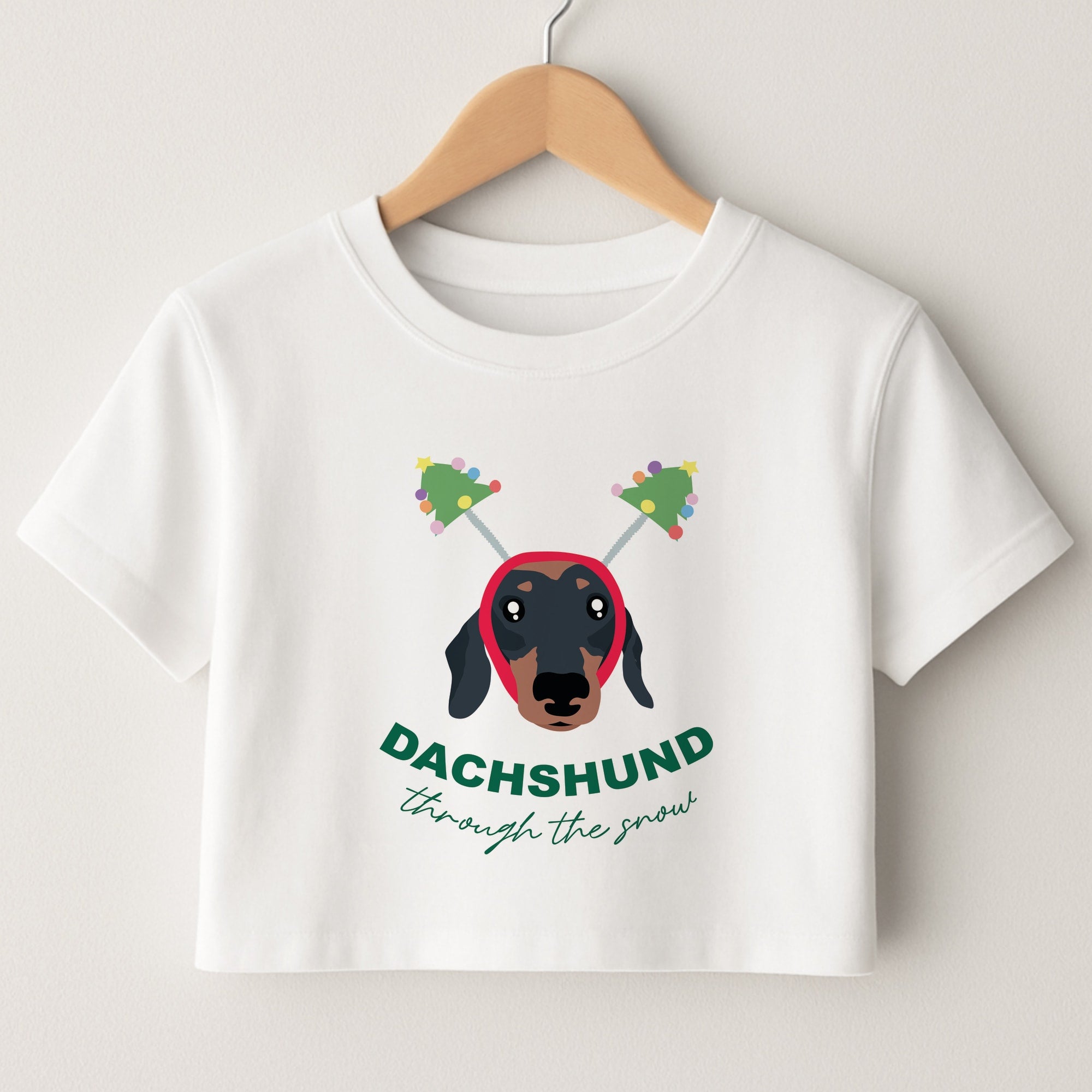 Dachshund Through The Snow Crop Top