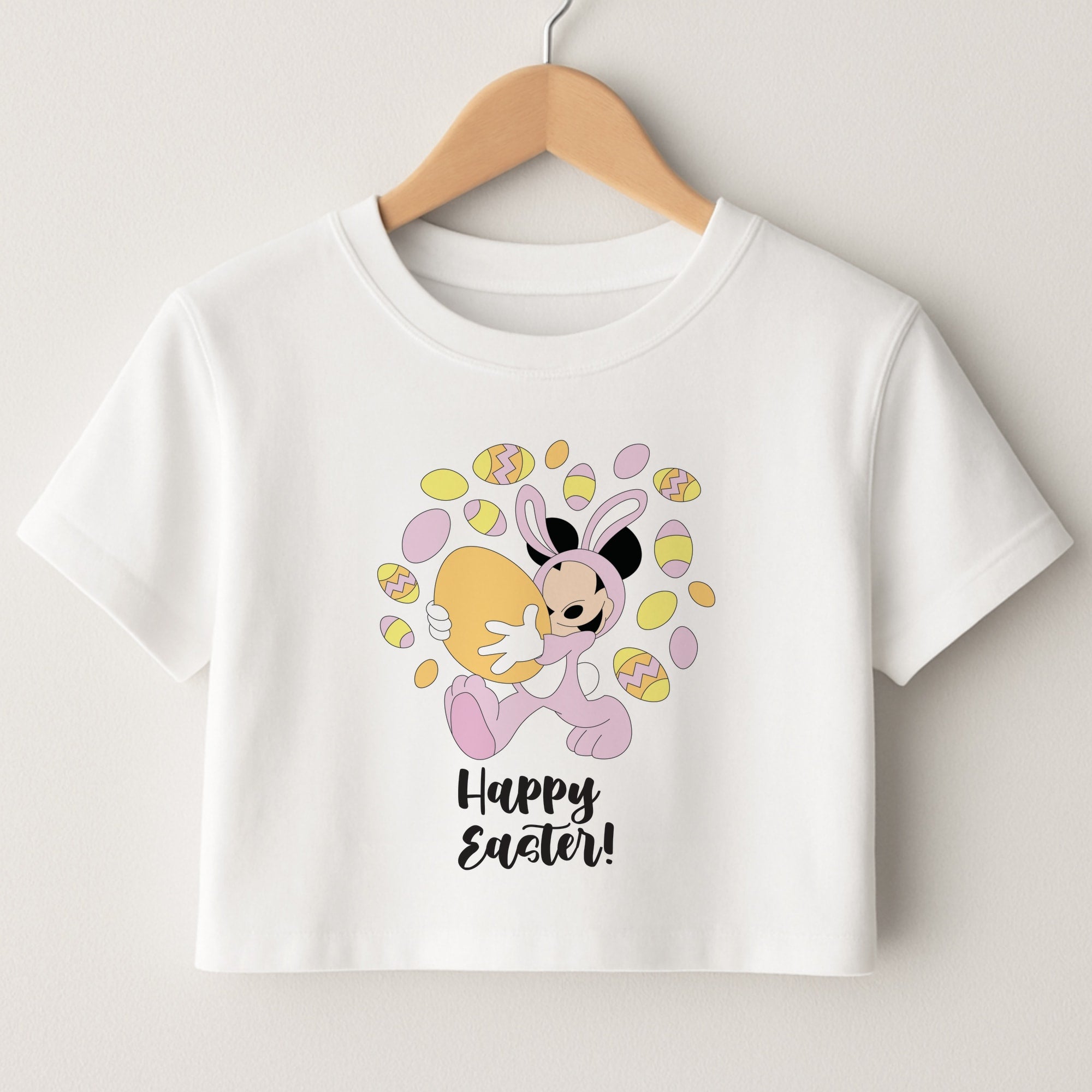 Happy Easter Pink  Crop Top