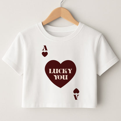 Ace Of Hearts Lucky You Crop Top