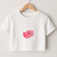 Mining Pig Crop Top