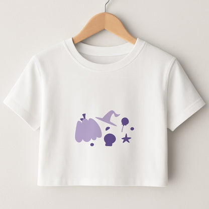 Halloween Pattern 5 Crop Top