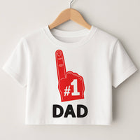 #1 Dad Foam Finger Crop Top