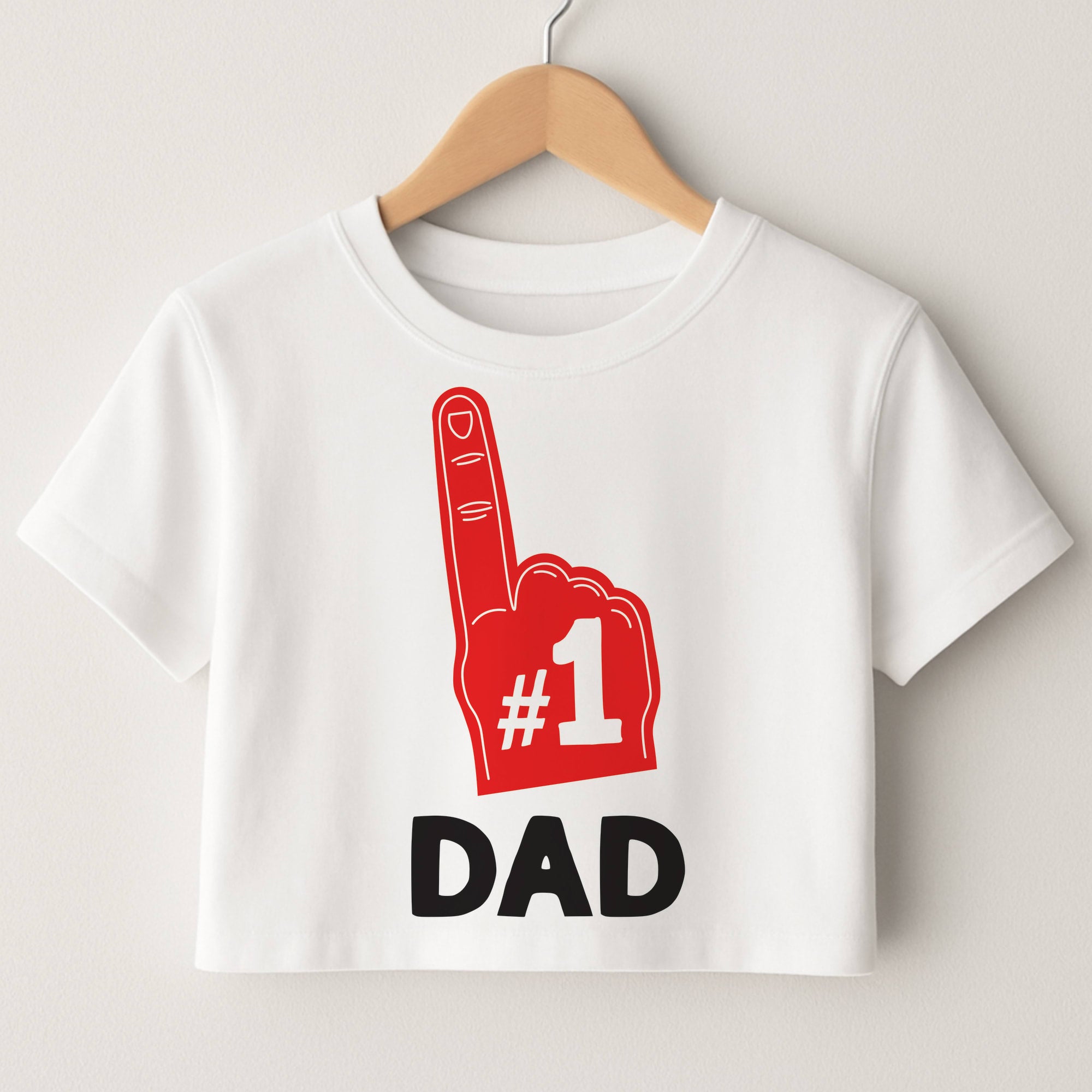 #1 Dad Foam Finger Crop Top
