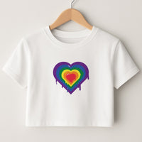 Dripped heart - Pride Crop Top