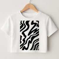 Black And White - Halloween Crop Top