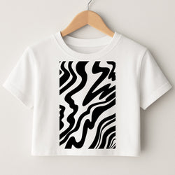 Black And White - Halloween Crop Top