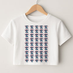 Stitch - Christmas Patterns Crop Top