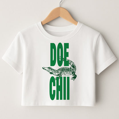 Rapper Alligator Print Crop Top
