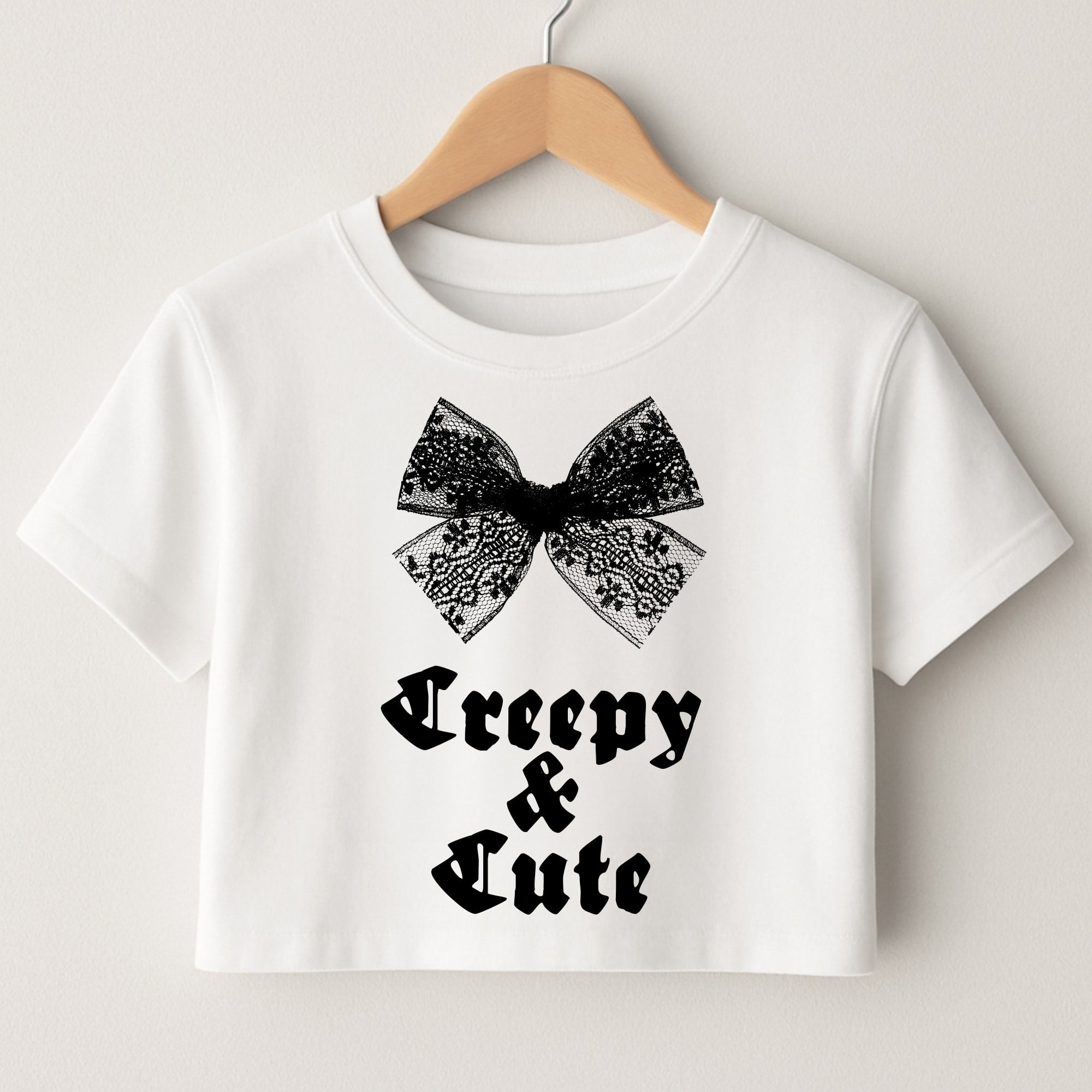 Creepy And Cute Coquette Crop Top