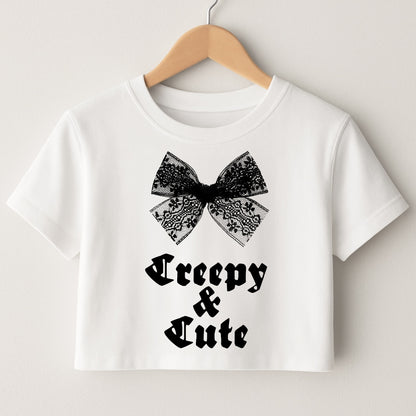 Creepy And Cute Coquette Crop Top