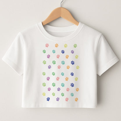 Coloured patterns - Dog Patterns Crop Top