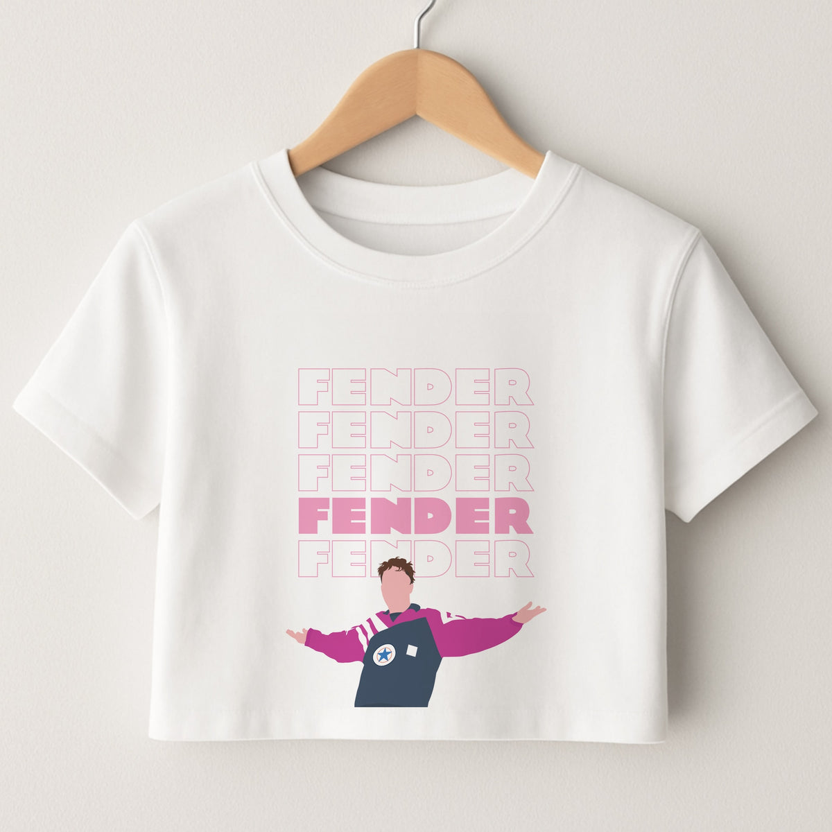 Fender Pink Sports Jersey Crop Top