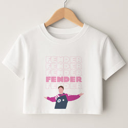 Fender Pink Sports Jersey Crop Top