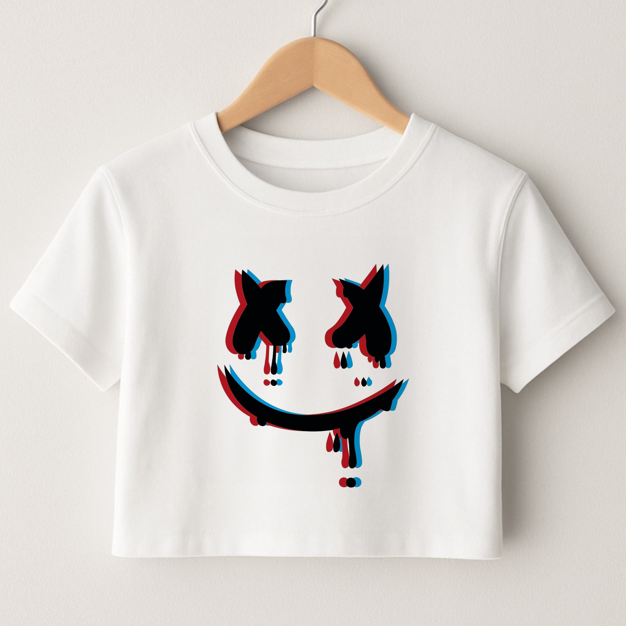 Blue Blur - White Helmet DJ Crop Top