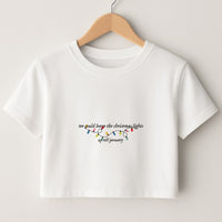 We Can Leave The Christmas Lights Up Til January - Christmas Songs Crop Top