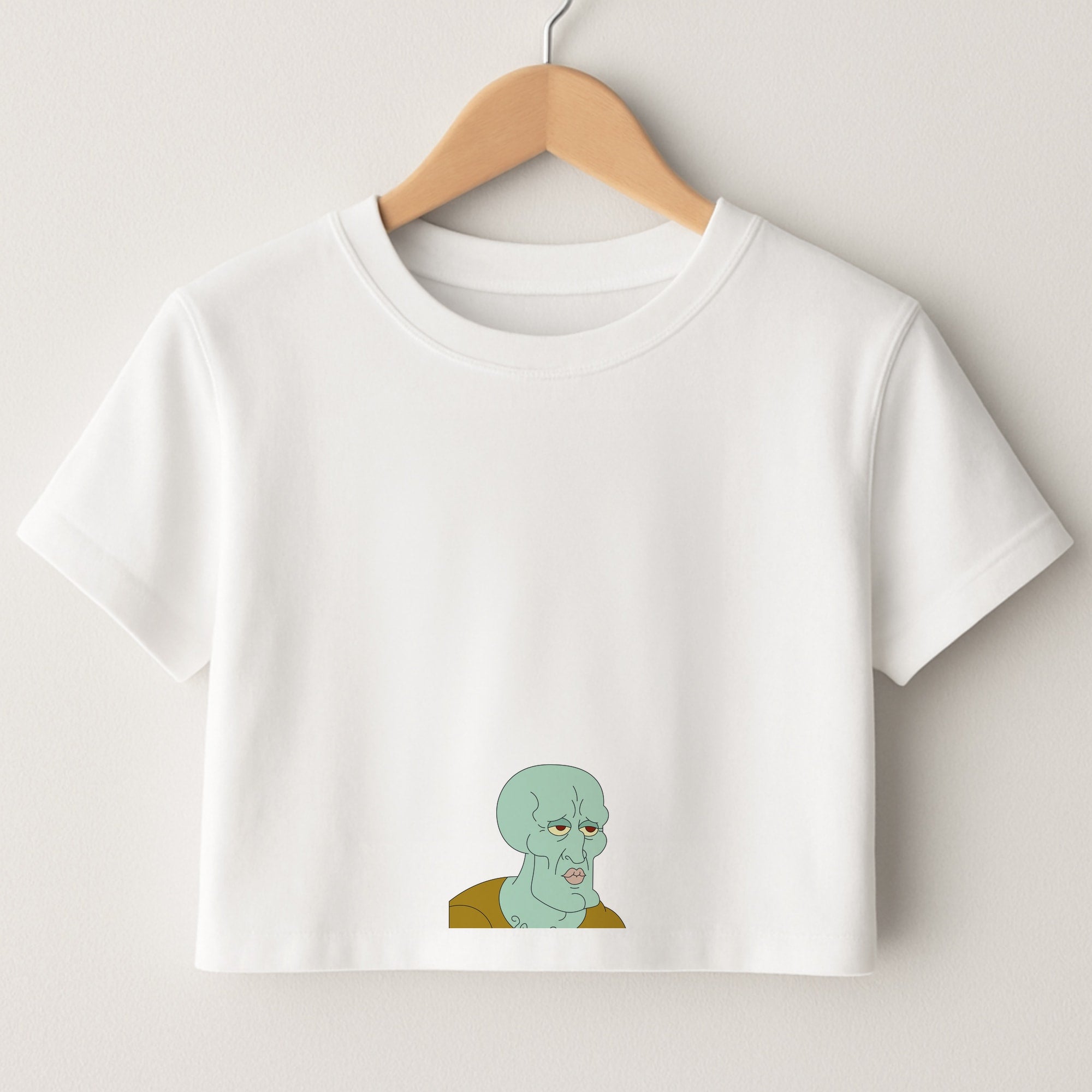 Muscly Squidward Crop Top