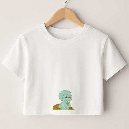 Muscly Squidward Crop Top