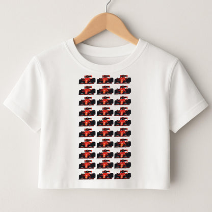 F1 Car Collage Crop Top