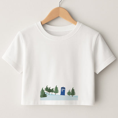 Christmas Tardis - Doctor Who Crop Top