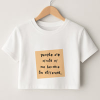 People Are Afraid Of Me - Scissorhands Crop Top