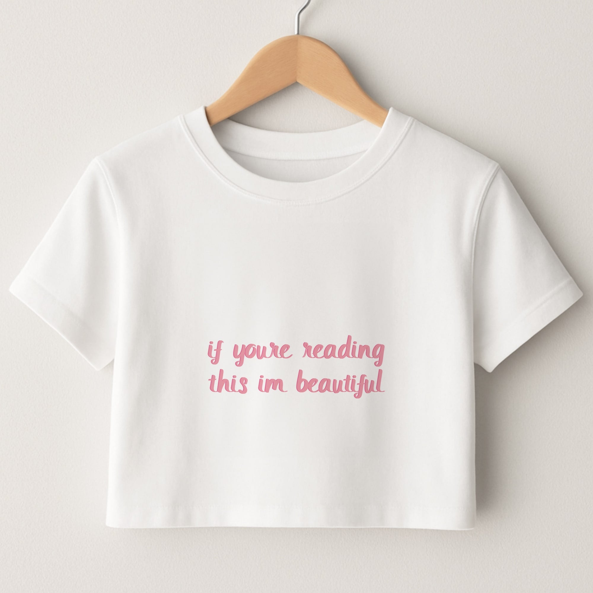 If You're Reading This Im Beautiful - Funny Quotes Crop Top