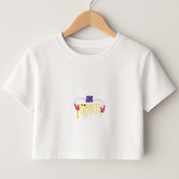 Arms Spaghetti - Pink Crop Top