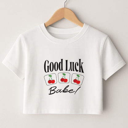 Good Luck Babe Cherries Crop Top