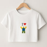 I love Blox Gaming Crop Top