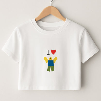 I love Blox Gaming Crop Top