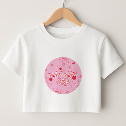 Coffee Pattern - Chamberlain Crop Top