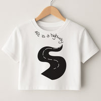 Life Is A Highway - Cars Crop Top